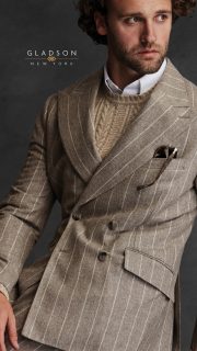 Brown & White Stripe Coat
