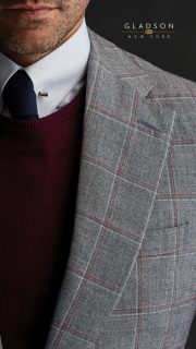 Red & Grey Plaid Coat