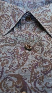 Grey with Brown Paisley